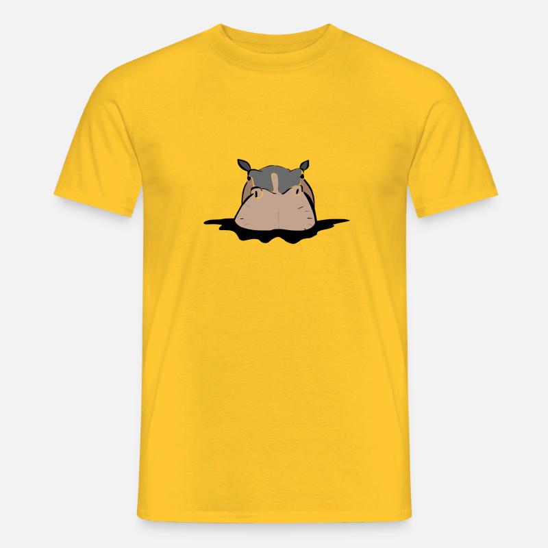 Nilpferd - Männer T-Shirt - Gelb