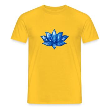 The lotus by Bianca - Men's T-Shirt - yellow - Front - AI Model Male 178 dark (178cm)