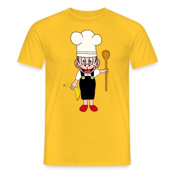 Affe Bananen Küche Kochkunst Hobbykoch Affen - Männer T-Shirt - Gelb - Vorne - AI Model Male 178 dark (178cm)