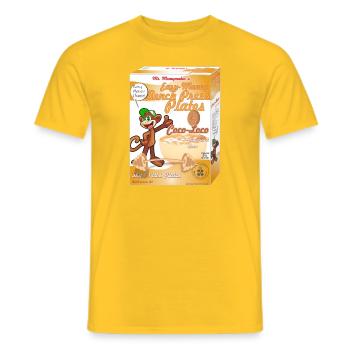 Eazy Money Bench Press Cartel - Bench Press Plates - Men's T-Shirt - yellow - Front - AI Model Male 178 dark (178cm)