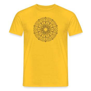 Mandala - T-shirt homme - jaune - Devant - AI Model Male 178 dark (178cm)