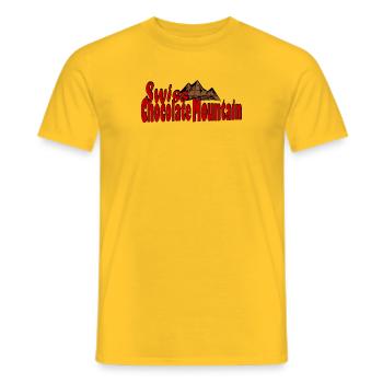 Swiss Chocolate Mountain - T-shirt homme - jaune - Devant - AI Model Male 178 dark (178cm)