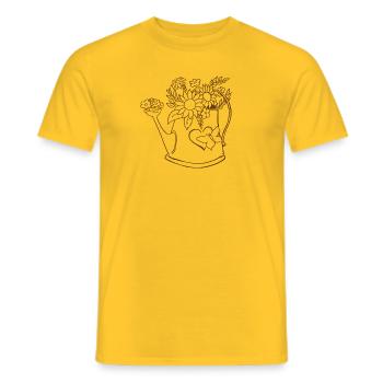 Gießkanne - Männer T-Shirt - Gelb - Vorne - AI Model Male 178 dark (178cm)
