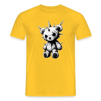 Spiked Teddy Gothic - Men's T-Shirt - yellow - Front - AI Model Male 178 dark (178cm)