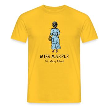 Miss Marple St. Mary Mead - Men's T-Shirt - yellow - Front - AI Model Male 178 dark (178cm)