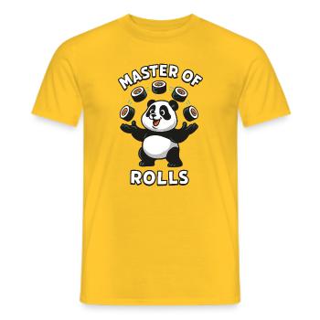Master of Roles Panda - Men's T-Shirt - yellow - Front - AI Model Male 178 dark (178cm)