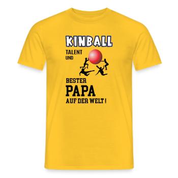Kinball Spieler Kinballer Papa Vater Mann - Männer T-Shirt - Gelb - Vorne - AI Model Male 178 dark (178cm)