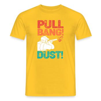 Clay pigeons - Men's T-Shirt - yellow - Front - AI Model Male 178 dark (178cm)