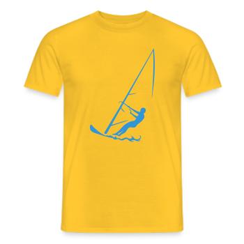 Surfer - Men's T-Shirt - yellow - Front - AI Model Male 178 dark (178cm)
