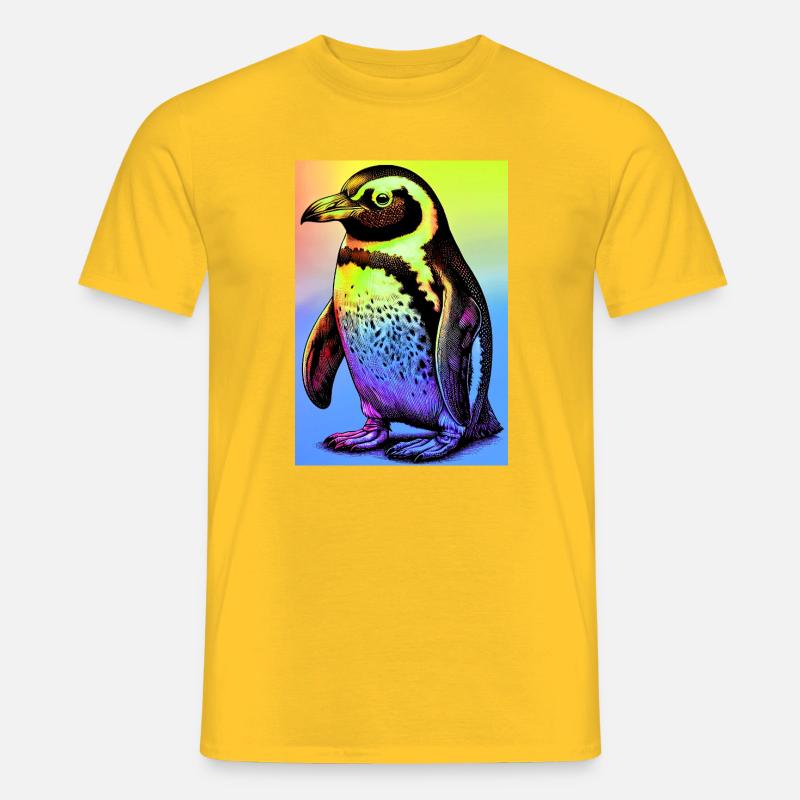 Pinguin - Männer T-Shirt - Gelb