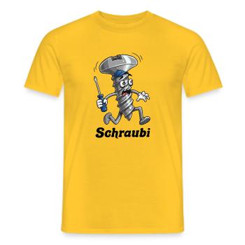 Schraubi Werkstattheld - Männer T-Shirt - Gelb - Vorne - AI Model Male 178 dark (178cm)