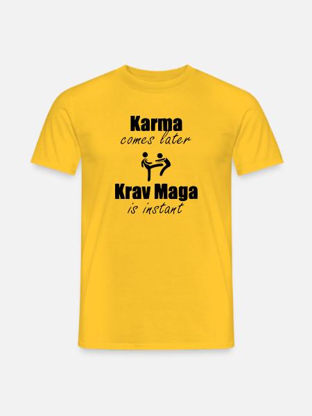 Karma Krav Maga - Männer T-Shirt - Gelb