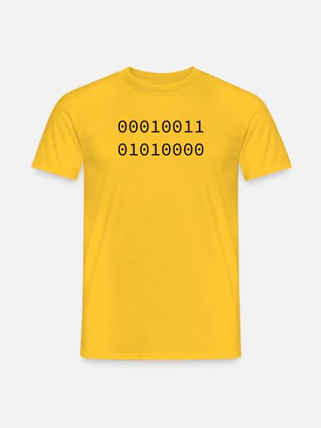 1980 Binary - Men's T-Shirt - yellow