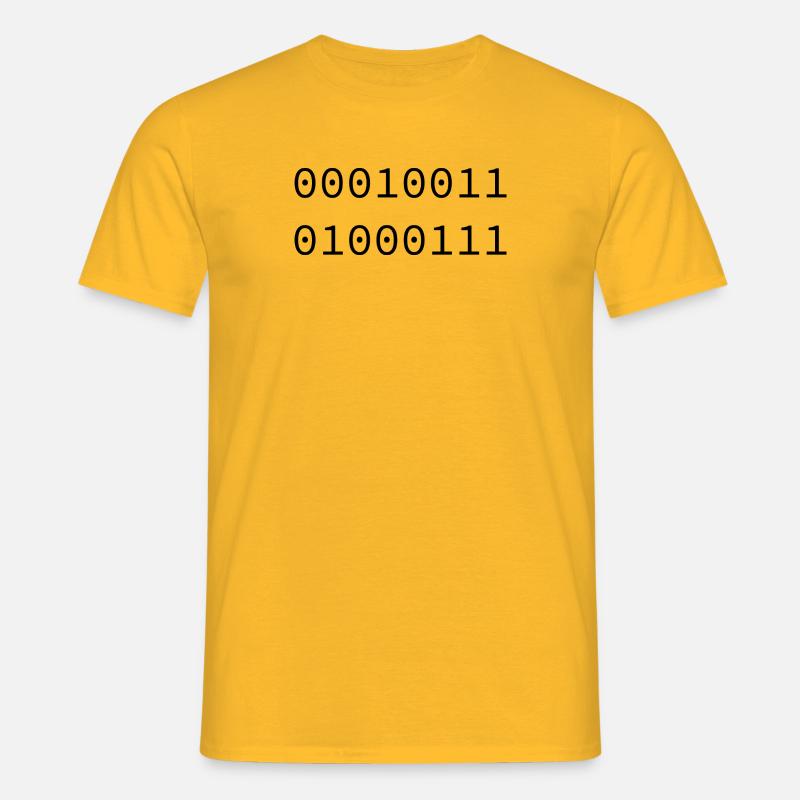 1971 Binary - Men's T-Shirt - yellow