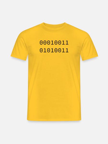 1983 Binary - Men's T-Shirt - yellow