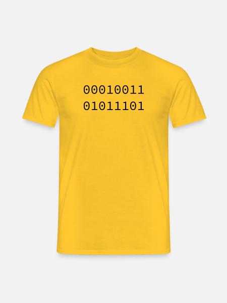 1993 Binary - Men's T-Shirt - yellow