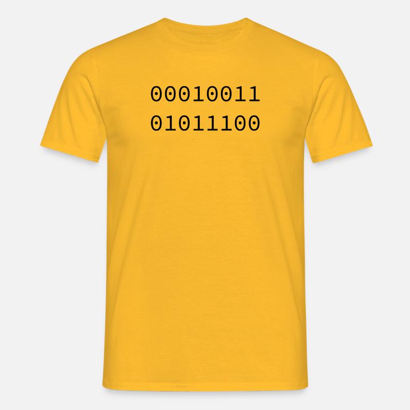 1992 Binary - Men's T-Shirt - yellow