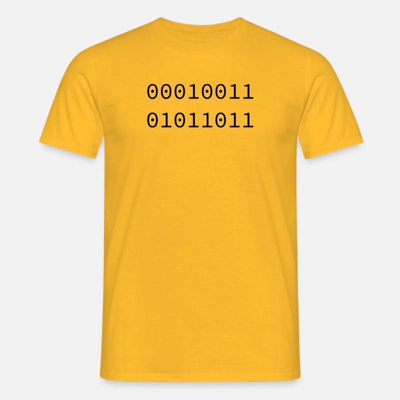1991 Binary - Men's T-Shirt - yellow