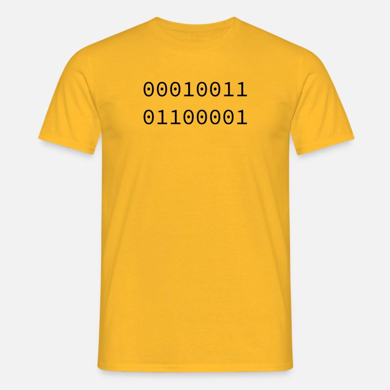 1997 Binary - Men's T-Shirt - yellow