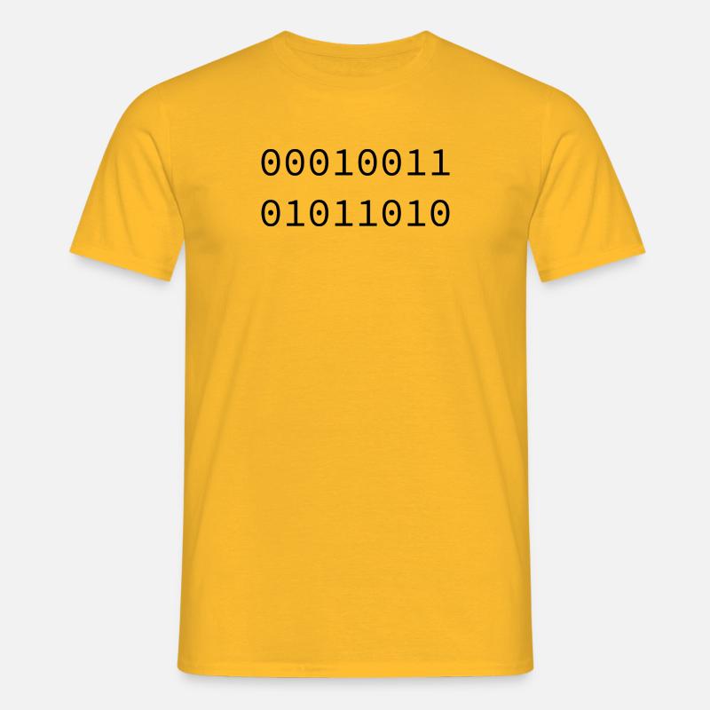 1990 Binary - Men's T-Shirt - yellow