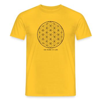 Die Blume des Lebens - Männer T-Shirt - Gelb - Vorne - AI Model Male 178 dark (178cm)