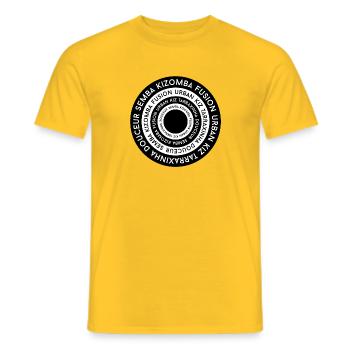 Semba Kizomba Fusion Urbain Kiz Tarraxinha Douceur - T-shirt homme - jaune - Devant - AI Model Male 178 dark (178cm)