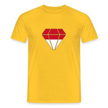 Geschenk Diamant Heimat Wurzeln Monaco - Männer T-Shirt - Gelb - Vorne - AI Model Male 178 dark (178cm)