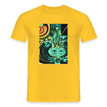 gazelle blue - T-shirt homme - jaune - Devant - AI Model Male 178 dark (178cm)