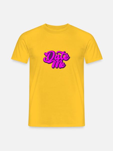 Date Me | present - Men's T-Shirt - yellow