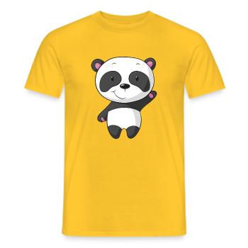 Santander ondulant Comic Panda - T-shirt homme - jaune - Devant - AI Model Male 178 dark (178cm)