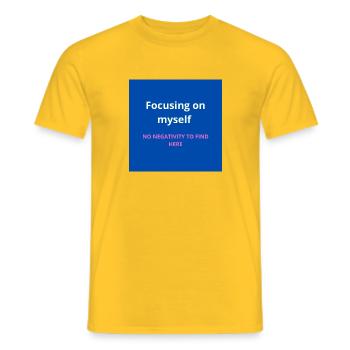 Focusing on myself - Men's T-Shirt - yellow - Front - AI Model Male 178 dark (178cm)