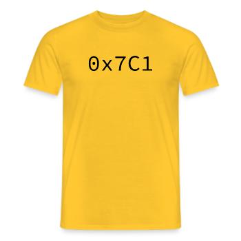 1985 Hexadezimal - Männer T-Shirt - Gelb - Vorne - AI Model Male 178 dark (178cm)