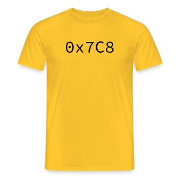 1992 Hexadécimal - T-shirt homme - jaune - Devant - AI Model Male 178 dark (178cm)
