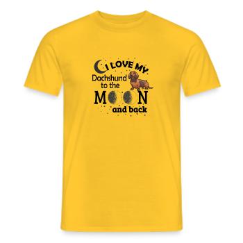 teckel - T-shirt homme - jaune - Devant - AI Model Male 178 dark (178cm)