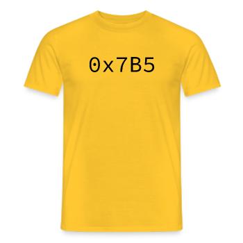 1973 Hexadécimal - T-shirt homme - jaune - Devant - AI Model Male 178 dark (178cm)