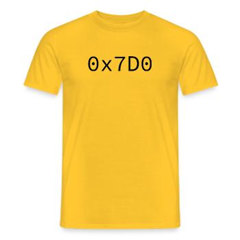 2000 Hexadécimal - T-shirt homme - jaune - Devant - AI Model Male 178 dark (178cm)