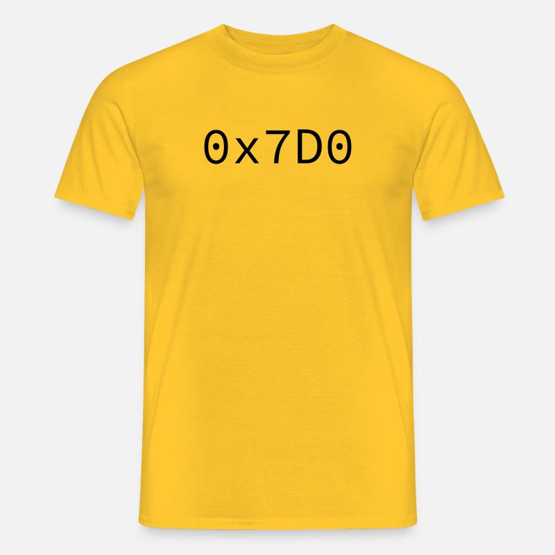 2000 Hexadezimal - Männer T-Shirt - Gelb