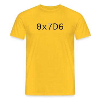 Hexadécimal 2006 - T-shirt homme - jaune - Devant - AI Model Male 178 dark (178cm)