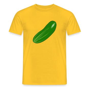 Gurke - Männer T-Shirt - Gelb - Vorne - AI Model Male 178 dark (178cm)