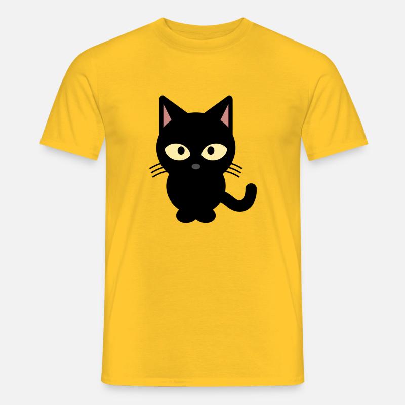 Katze - Männer T-Shirt - Gelb