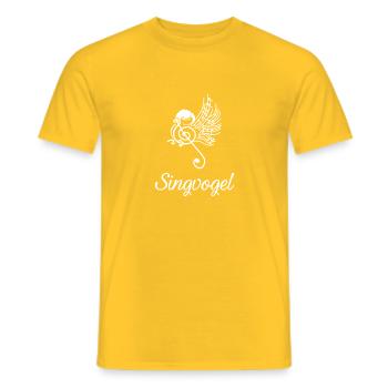 Musik Singvogel Chor Singen Dirigent - Männer T-Shirt - Gelb - Vorne - AI Model Male 178 dark (178cm)