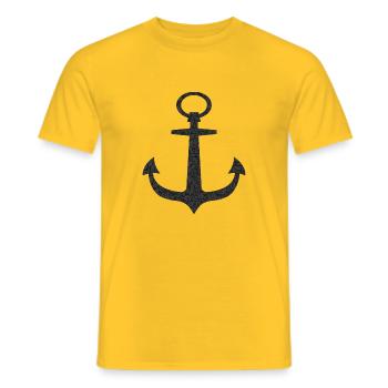 Anker - Männer T-Shirt - Gelb - Vorne - AI Model Male 178 dark (178cm)
