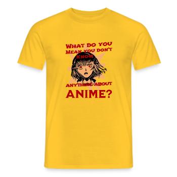 Cybertech - Anime - Manga Japonais - T-shirt homme - jaune - Devant - AI Model Male 178 dark (178cm)