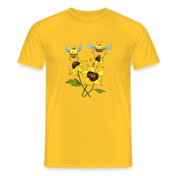 Bienen - Männer T-Shirt - Gelb - Vorne - AI Model Male 178 dark (178cm)