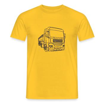LKW Skizze - Männer T-Shirt - Gelb - Vorne - AI Model Male 178 dark (178cm)