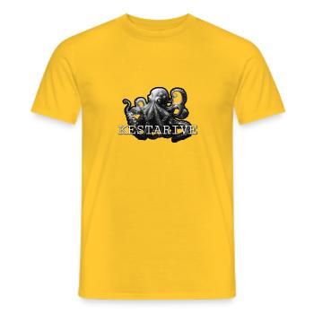 Logo kesta 2.0 - T-shirt homme - jaune - Devant - AI Model Male 178 dark (178cm)