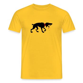 Bissiger Köter - Männer T-Shirt - Gelb - Vorne - AI Model Male 178 dark (178cm)