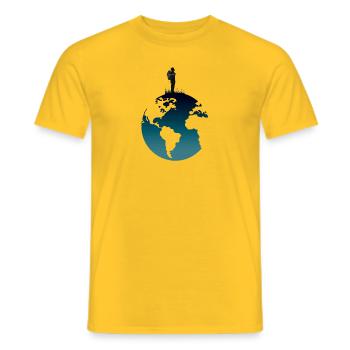 Voyage voyage de vacances voyage - T-shirt homme - jaune - Devant - AI Model Male 178 dark (178cm)