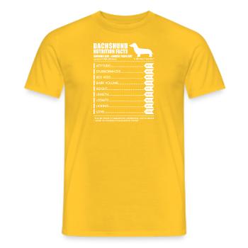 Teckel Valeur nutritive - T-shirt homme - jaune - Devant - AI Model Male 178 dark (178cm)