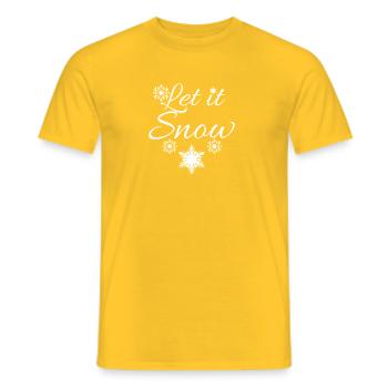 Winter - Männer T-Shirt - Gelb - Vorne - AI Model Male 178 dark (178cm)